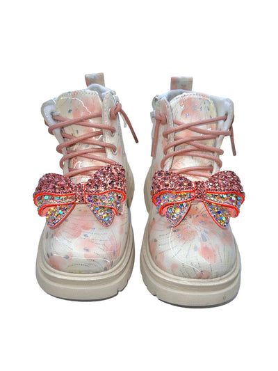 Lola + The Boys Patent Crystal Bow Boots