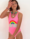 Lola + The Boys Pearl Clouds rainbow swimsuit