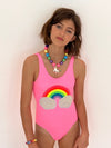 Lola + The Boys Pearl Clouds rainbow swimsuit