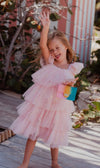 Lola + The Boys Pink Confetti Sparkle Dress