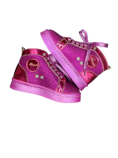 Lola + The Boys Pink Crystal Hologram Hightops