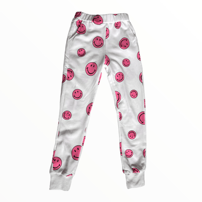 Lola + The Boys Pink Emoji Joggers