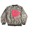 Lola + The Boys Pink emoji sequin bomber