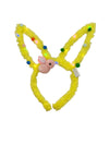 Lola + The Boys Yellow Plush Bunny Ears Headband