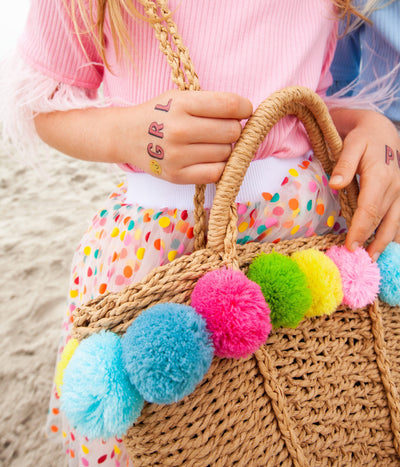 Lola + The Boys Pom Pom Beach Bag