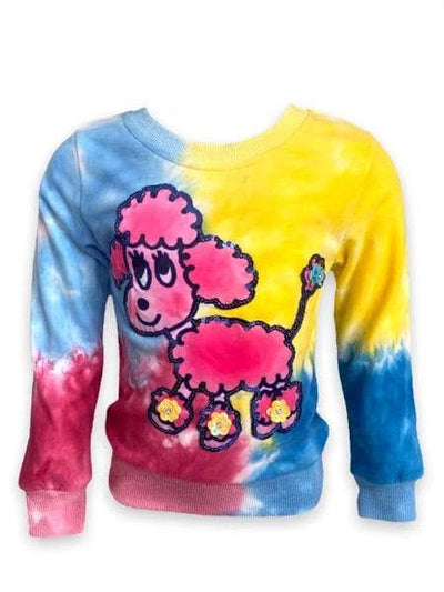 Lola + The Boys Poodle Tie Dye Sweatshirt