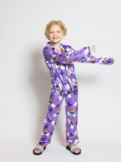 Lola + The Boys Rainbow and Butterfly Silk Set