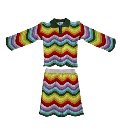 Lola + The Boys Rainbow Bright Knit Set