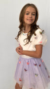 Lola + The Boys Rainbow Butterflies Tutu Skirt