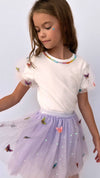 Lola + The Boys Rainbow Butterflies Tutu Skirt