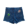 Lola + The Boys Rainbow Buttons Denim Shorts