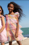 Lola + The Boys Rainbow Gems Pastel Star Tulle Dress