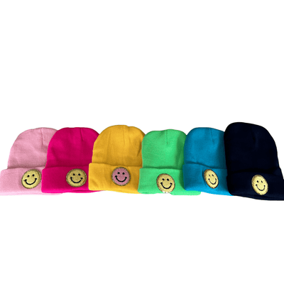 Lola + The Boys Rainbow happy beanies