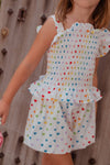 Lola + The Boys Rainbow Hearts Tank Shorts Set