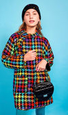 Lola + The Boys Rainbow Houndstooth Coat PREORDER ships 10/30