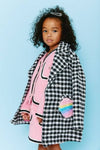 Lola + The Boys Rainbow Houndstooth Jacket