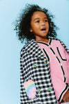 Lola + The Boys Rainbow Houndstooth Jacket