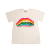 Lola + The Boys Rainbow lips t-shirt