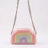 Lola + The Boys Rainbow pearl clutch