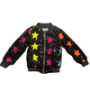 Lola + The Boys Rainbow Star Sequin Bomber