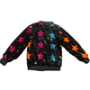 Lola + The Boys Rainbow Star Sequin Bomber