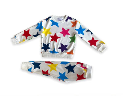 Lola + The Boys Rainbow Stars Jogger Set