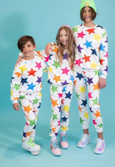 Lola + The Boys Rainbow Stars Jogger Set