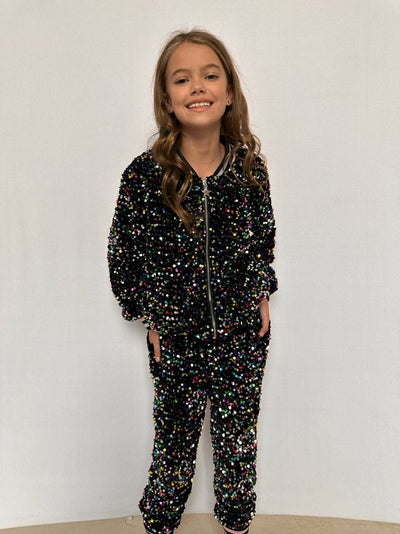 Lola + The Boys Rainbow Velour Sequin Trackset