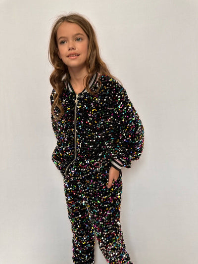 Lola + The Boys Rainbow Velour Sequin Trackset