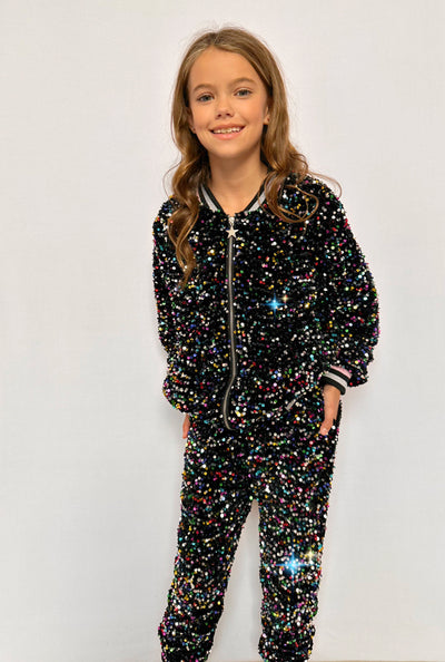 Lola + The Boys Rainbow Velour Sequin Trackset (Pre Order Ships 11/11)