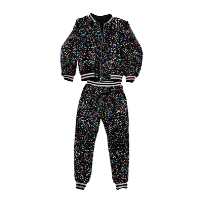 Lola + The Boys Rainbow Velour Sequin Trackset (Pre Order Ships 11/11)