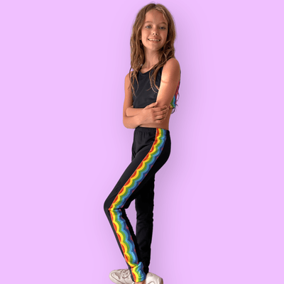 Lola + The Boys Rainbow Zig Zag Athletic Set