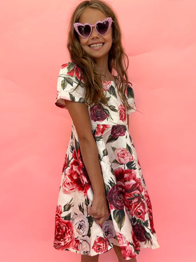 Lola + The Boys Roses Jacquard Dress