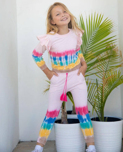 Lola + The Boys Set Dip Dye Ruffle Set