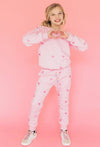 Lola + The Boys Set Full Hearts Jogger Set