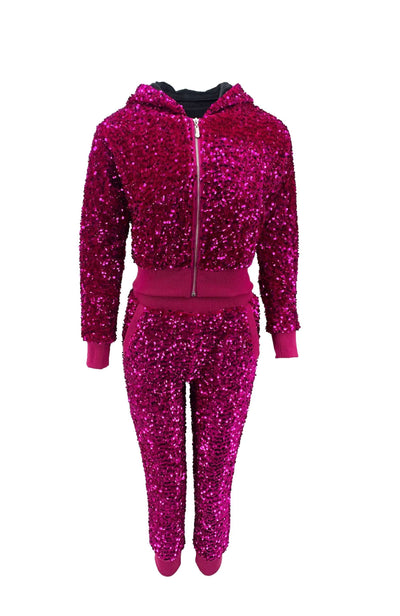 Lola + The Boys SET Hot Pink Magic Sequin Set