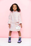 Lola + The Boys Set Pink Coco Sequin Tweed Suit