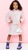 Lola + The Boys Set Pink Coco Sequin Tweed Suit