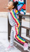 Lola + The Boys Set Sequin Rainbow Tracksuit Set