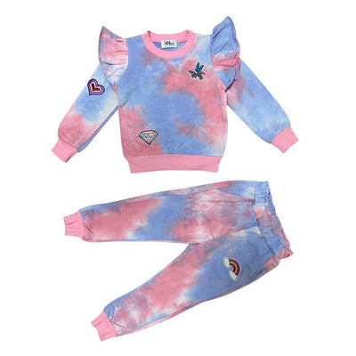 Lola + The Boys Set Tie Dye Patch Jogger Set