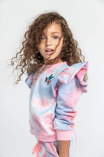 Lola + The Boys Set Tie Dye Patch Jogger Set