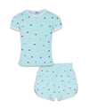 Lola + The Boys Set Adult Small Women’s baby Blue Rainbow Gem Short Set