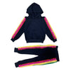 Lola + The Boys Set Adult Small Women's Sequin Rainbow Hoodie Track Set