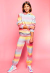 Lola + The Boys Set Womens Sunset Knit Hoodie and Pants Set