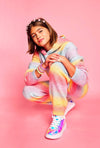 Lola + The Boys Set Womens Sunset Knit Hoodie and Pants Set