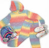 Lola + The Boys Set Womens Sunset Knit Hoodie and Pants Set