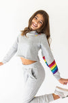 Lola + The Boys Set You Are Amazing Sequin Grey Set