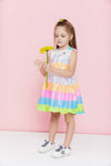 Lola + The Boys Sherbet Striped Sequin Party Dress