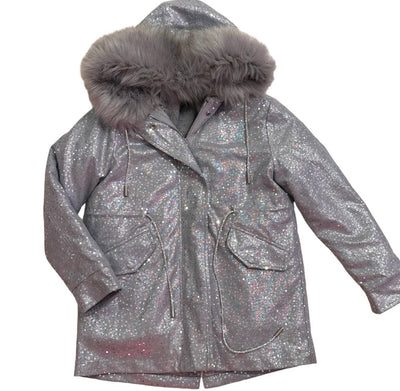 Lola + The Boys Shimmer Ice Princess Fur Parka