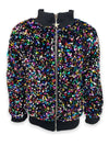 Lola + The Boys Shimmer Stardust Sequin Bomber